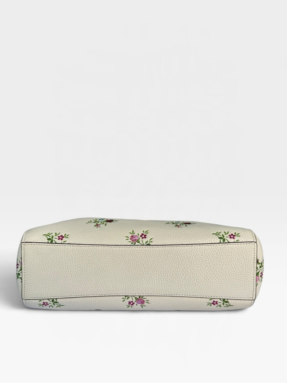 COACH Prairie Satchel Chalk White Floral Wildflower Pebble Leather Bag 22829 - Picture 5 of 16